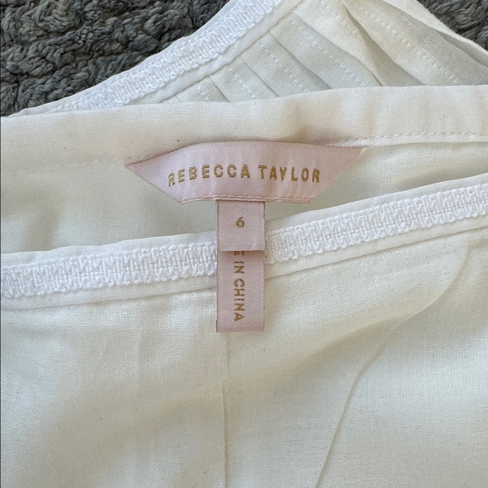 NWOT Rebecca Taylor White Pleated Women's Skort - Picture 2 of 5